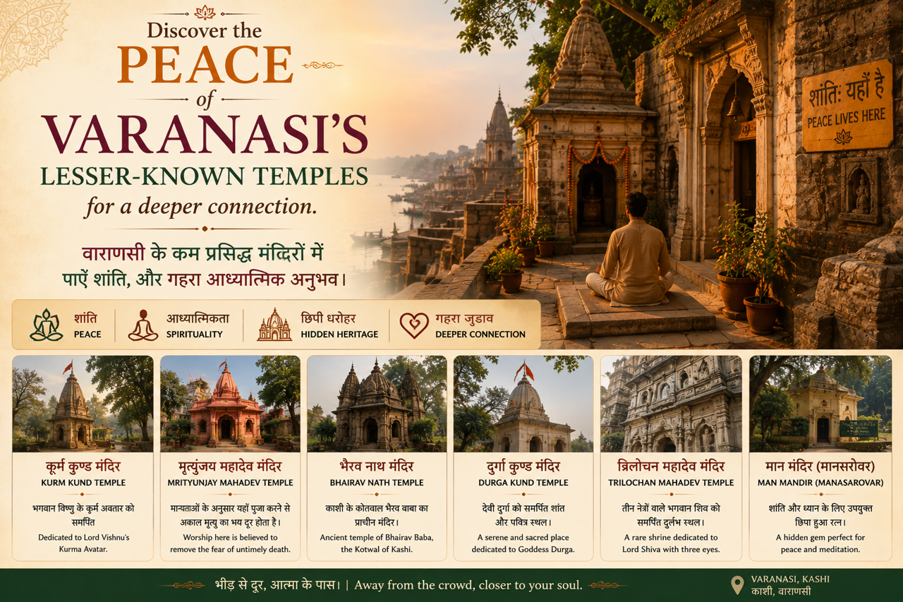 वाराणसी के कम ज्ञात मंदिरों की खोज करें आध्यात्मिक संबंध के लिए